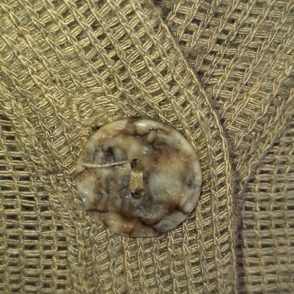 European Club LTD. Vest Plus Sz 20 Woven Fabric Button Down Beige P2P 23" L 31" - Picture 6 of 9